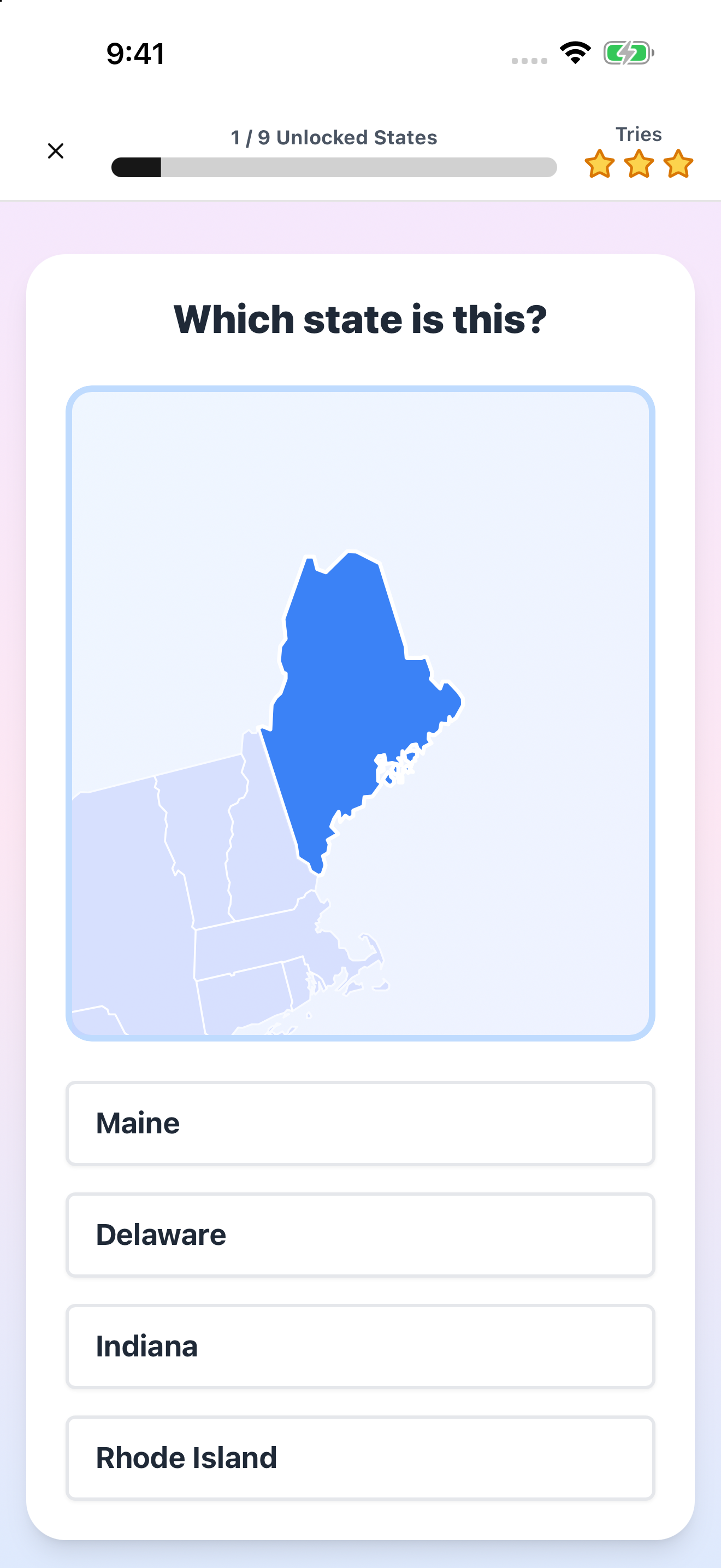 Match a state to its outline.